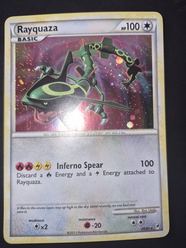 Pokémon card rayquaza 95 - rayquaza, 20/95
